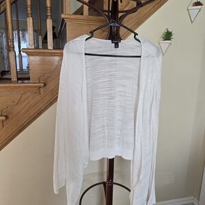 White Open-Front Cardigan